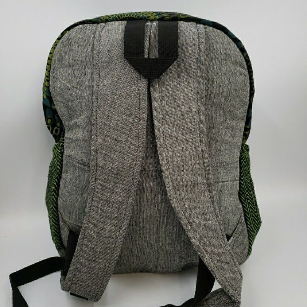 Peacock Mandala Laptop Backpack Travel Bag Lightweight Himalayan Cotton Colorful - Picture 5 of 16